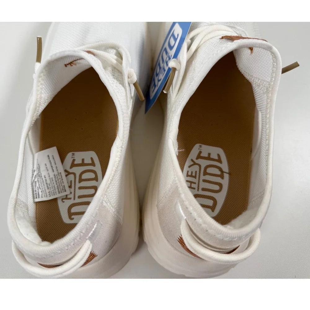 Hey Dude Sirocco M Neutrals Mens Size 7 White White Sneakers 41292-143 Slip On